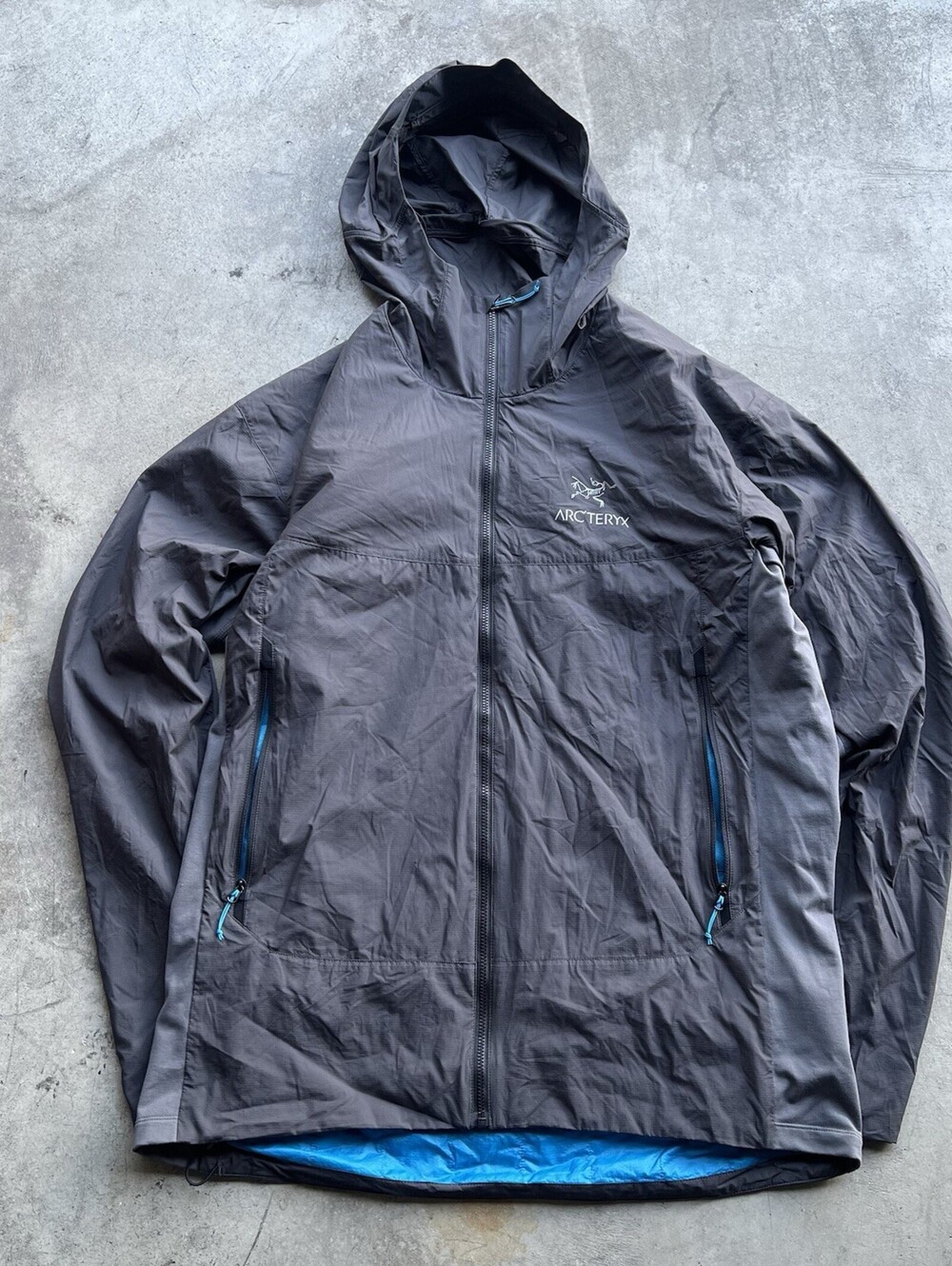 Arc'teryx Men's Atom SL Hoody Size Large Rare Gray Blue Lightweight Jacket